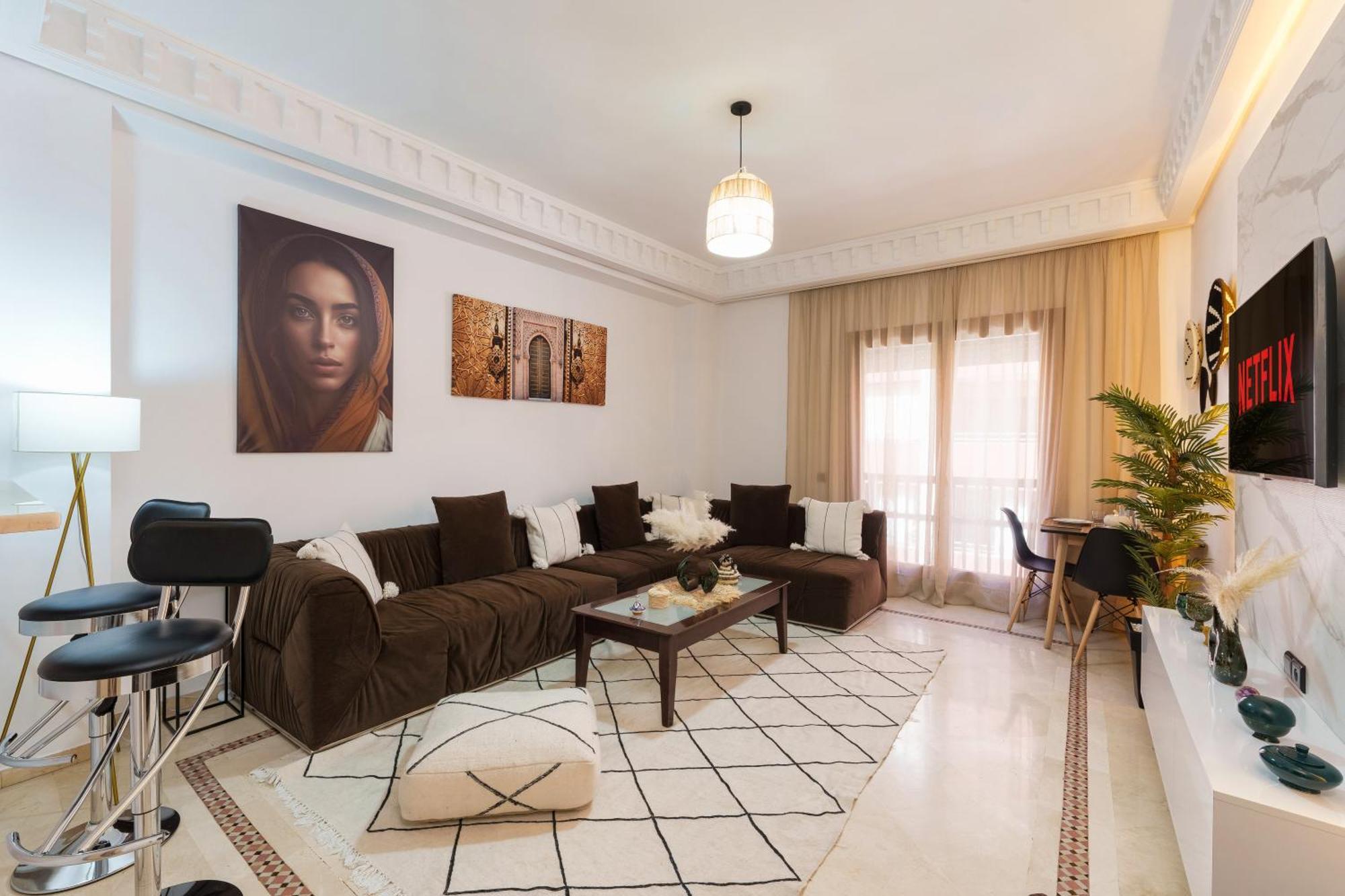 Appartement Chic Gueliz Plaza Avec Vue Marrakesh Exterior photo