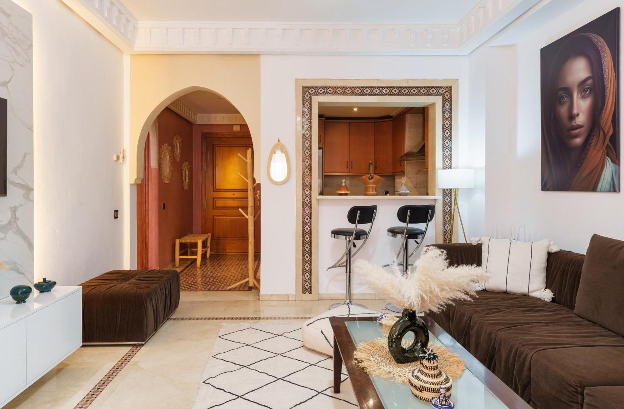 Appartement Chic Gueliz Plaza Avec Vue Marrakesh Exterior photo