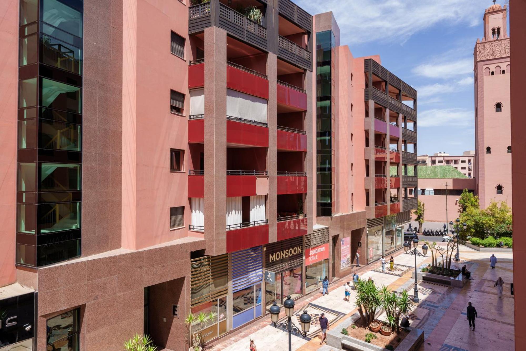 Appartement Chic Gueliz Plaza Avec Vue Marrakesh Exterior photo