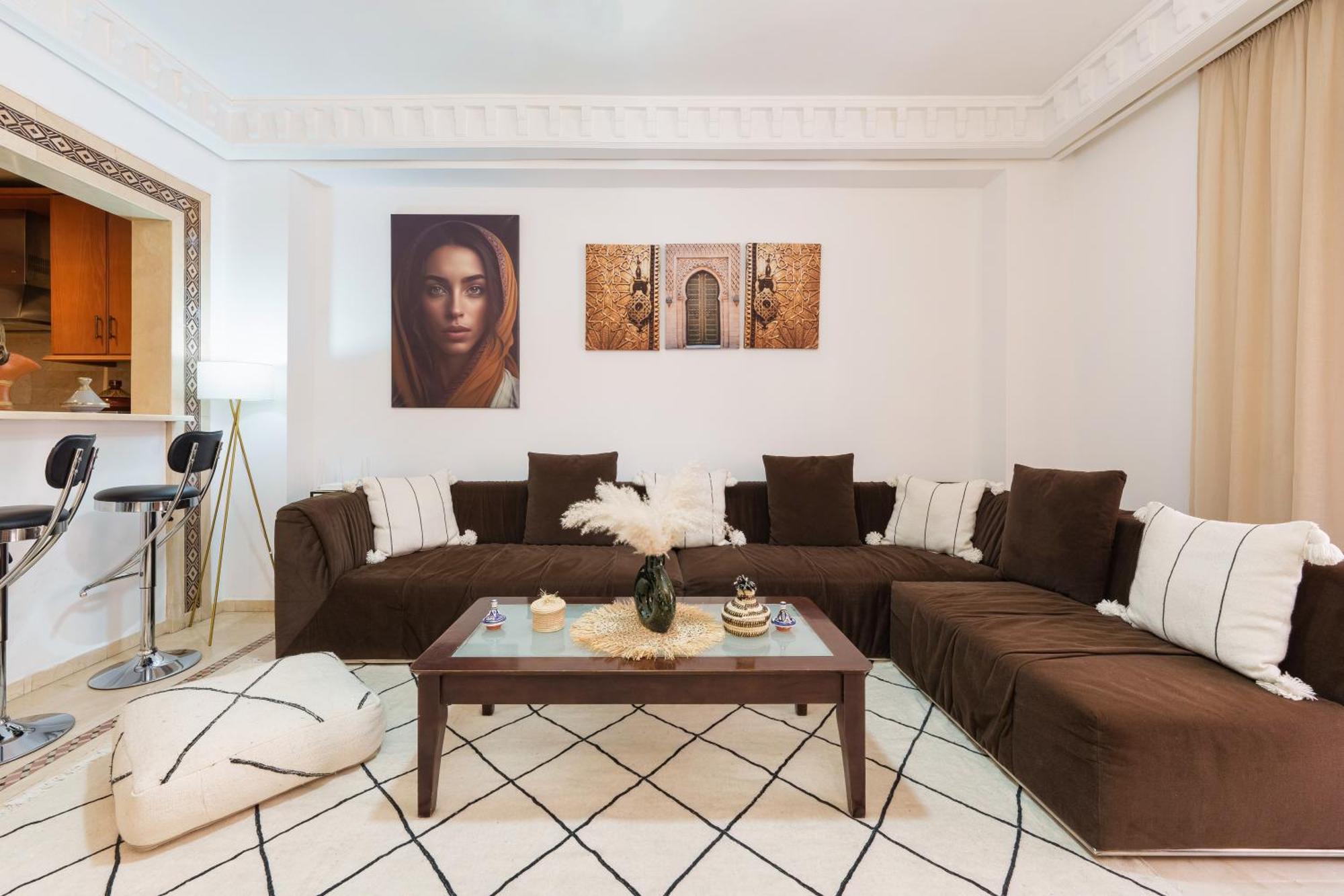 Appartement Chic Gueliz Plaza Avec Vue Marrakesh Exterior photo